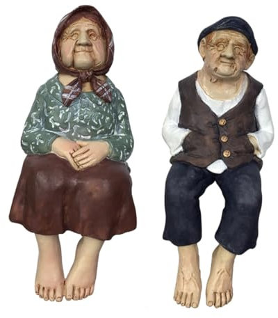 IMIKEYA 1 Pc Ornamenti Decorazione Desktop Figurine Di Coppia Anziana Ornamento Del Nonno Decorazioni Per La Casa Accessori Decorativi Per La Casa Gioielli Di Coppia Figurina Nozze Resina