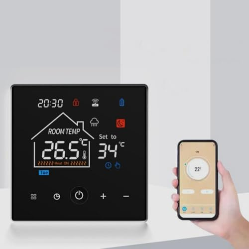 Termostato intelligente, termostati per caldaia a gas WIFI con programmazione termostato per riscaldamento a pavimento, capacità di controllo remoto