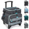 TOURIT Contenitore frigo pieghevole, a prova di perdite, isolato, a 48 taniche con carrello fuoristrada, equipaggiamento migliorato e ruote nuove, adatto per spiaggia, picnic, shopping grigio