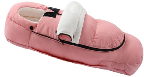 Kinderwagen-Schlafsack, doppellagig, dick, warm, winddicht, universeller Baby-Schlafsack (Rosa, 46 x 88 cm)