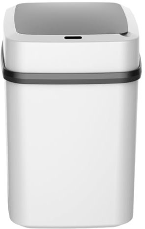 Pattumiera con sensore automatico - Pattumiera con coperchio senza contatto - Pattumiera automatica senza contatto | Cestino elettrico da 13 l per cucina, bagno, camera da letto, cestino grande per