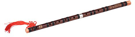 Eryue Flöte G Chinesisches Traditionelles Instrument Dizi Bittere Flöte mit Chinesischem Knoten für Anfänger (F Schlüssel)