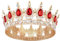 DRESHOW Diadème Rond pour Fille et Femme Couronne Baroque en Cristal Strass Scintillants Couronne Reine Baroque Accessoires pour Cheveux pour Carnaval Mariage Anniversaire Fête