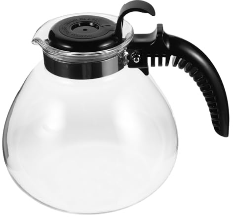 Zerodeko Vintage Large Stovetop Coffee Pot and Whistling Tea Kettle with Heat-Resistant Glass Carafe, Retro Style Percolator for Family Use and Office Brewing
