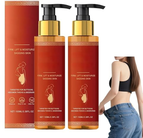 Olio Corpo Magico di Lusso per Donne, Olio Rassodante con Effetto Luminoso per Braccia, Seno, Cosce e Addome, Riduce Rughe, Linee Sottili, Smagliature e Pelle Rilassata (2PCS, 100ml)