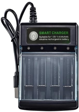 Chargeur de piles AA/AAA - Chargeur rapide pour piles AA et AAA, chargeur de batterie domestique universel pour piles alcalines et rechargeables