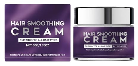 Miyanvuo Crème Lissante Cheveux | 50g Crème Anti-Frisottis Pour Cheveux - Lotion Adoucissante Soin Quotidien Réparation Brillance - Peignage Salon Maison