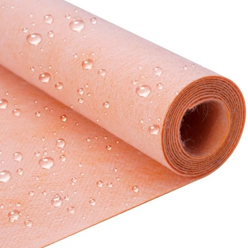 Aartner Wall & Floor Decoupling Membrane Waterproof Underlay for Wood, Tile, Ceramic Protective,Tear Resistant, Flexible Polyethylene Material Easy DIY Installation, Home Improvement, 10mx30cm(Orange)