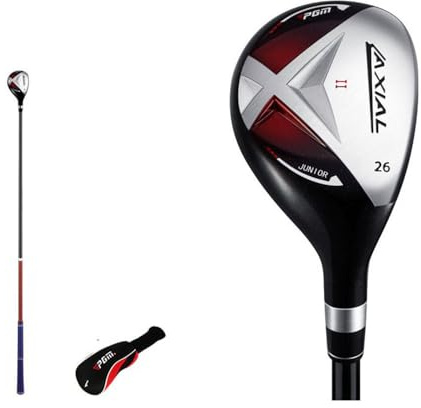 Mazza da golf per bambini #1 in legno, per ragazzi e ragazze, in ferro ibrido, leggera, canna da golf per bambini con copertura per la testa (nero, legno di ferro, 3-5 anni)