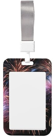 Card Badge Explosion Firework 3D Holder,Hanging Rope Chest Badge Protective Case.
