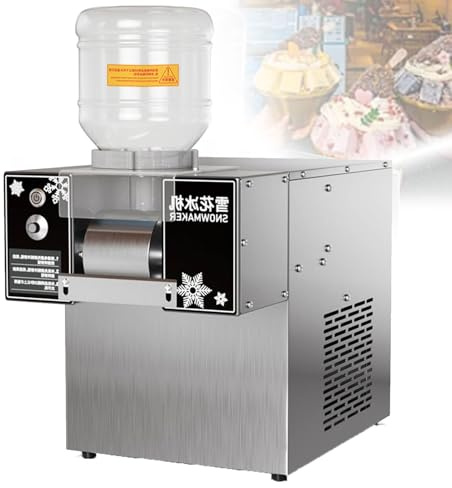 MQDLJSE Máquina de Hielo Comercial, máquina eléctrica de sobremesa para granizados, máquina automática de Hielo en Copos de Nieve, Velocidad Ajustable, Produce hasta 180 kg de Hielo al día