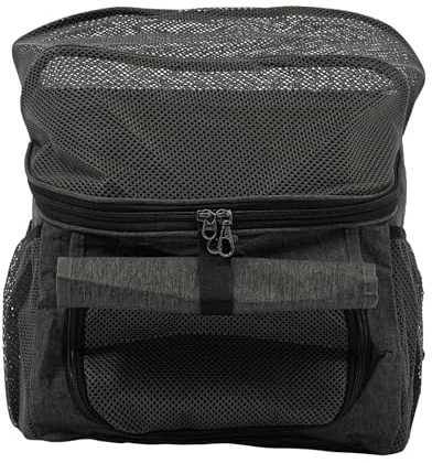 Fahrrad Hundekorb vorne für Katzen & Hunde bis 7,5 kg, klappbarer Hunderucksack aus Oxford-Gewebe, Katzenrucksack mit 5-Punkt-Fahrradbefestigung, faltbares Netz (Grau)