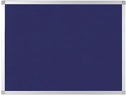 Q-Connect Aluminium Frame Felt Noticeboard with Fixing Kit 1800 x 1200 mm Blue