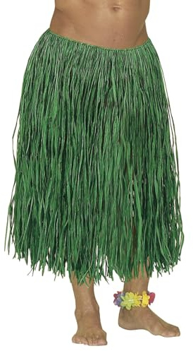 W WIDMANN Milano Party Fashion - Hawaii Rock für Erwachsene, Länge 80 cm, Bastrock, Hawaii Mottoparty, Karneval