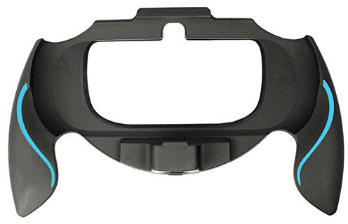 ZedLabz soft touch controller grip handle attachment for Sony PS Vita PSV 1000 - Black & blue