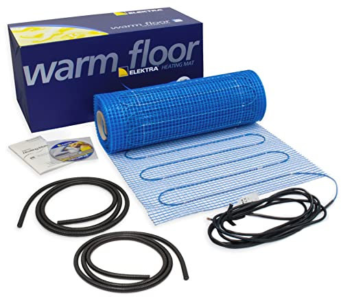 Elektra MD 200W /m² Electric Underfloor Heating Mat Kit with Choice of Thermostat Controller - (8m² with No Thermostat)