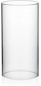 WGVI Hurricane Candle Holder Sleeve, Wide 4, Height 8, Clear Glass Cylinder Candleholder, Chimney Tube, Open Ended Candle Shade, 1 Piece