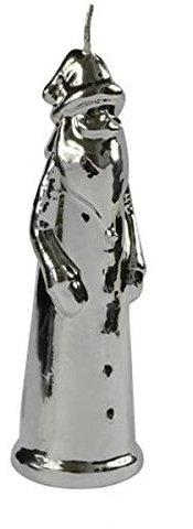 KERZE WEIHNACHTSMANN SILBER GLÃ„NZEND cod.EL32164 cm 15h diam.5 by Varotto & Co.