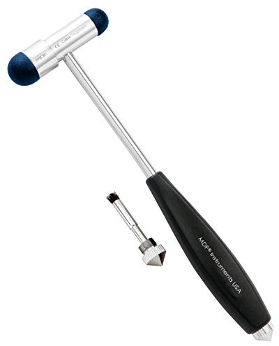 MDF Instruments Babinski Buck neurologischer Reflexhammer mit eingebautem Pinsel für Hautreflexe und Oberflächenreaktionen - leicht - HDP-Griff - Marineblau (MDF515PBT-04)