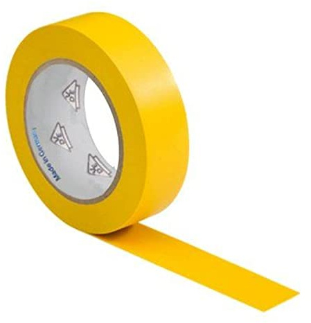 CABLEPELADO Isolierband für elektrische Installationen, Klebeband, selbstklebend, robust, zum Schutz – 19 mm x 20 m, Gelb