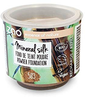 Zao Refill Mineral Silk 503 Recharge pour Poudre/Maquillage Minéral (bio, végan), Beige & Orange, 111503