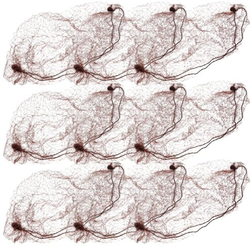 SUPVOX 50PCS Redecilla De Moño Invisible Para DIY Peluqueria Decoracion Pelo De Ballet Para Las Mujeres Para El Cabello Para MujeresTipo universal(Café)