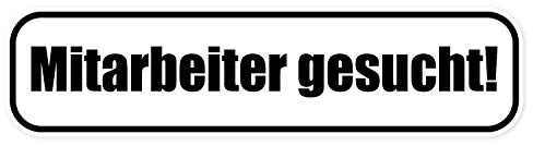 Magstick Mitarbeiter gesucht Magnet-Schild 40 x 10 cm wetterfest - hin571 | Magnet-Folie zum Aushängen oder für Auto, Wetterfest, Stellen-Angebot, 1 konturgeschnittener Magnet in der Größe 40 x 10 cm