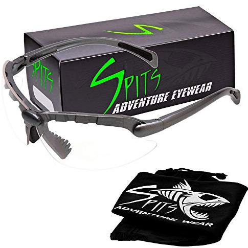 Spits Eyewear Top Or Bottom Bifocal Safety Glasses (Frame Color: Gray, Magnifier: 1.50 TOP Clear)