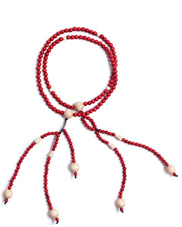 Esperia | Juzu Hainbuche Rot, Rosenkranz für die tägliche Praxis des Buddhismus der SGI, in Italien aus edlem Hainbuchenholz hergestellt, Zubehör für die Praxis des Buddhismus der SGI