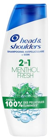 Head & Shoulders Menthol Fresh 2-in-1-Shampoo gegen Schuppen, 300 ml. Bis zu 100% der Schuppen entfernt, klinisch nachgewiesen. Für alle Haartypen. Tägliche Anwendung. Frischer Minzduft