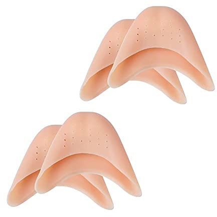 LATRAT 2 Paar Fußstütze, Silikon-Gel, Spitzenschutz aus Silikon, klassisch, für Schuhe, Ballett, Tanz, Klassiker, weicher Fuß, Empfehlung Manschette mit Luftlöchern