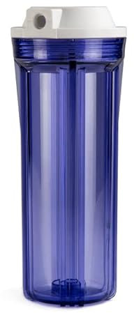 iSpring HC12 1/4'' Clear Water Filter Housing for Reverse Osmosis System, 2.5 Inch x 10 Inch Filters, Pack of 1