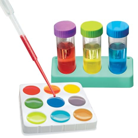 4M KidzLabs Experimentierkasten Farblabor-Mixer - für Kinder ab 8 Jahre, Wissenschaft Spielzeug Mint Lernspielzeug Forscher Set Naturwissenschaft Technik Experimente