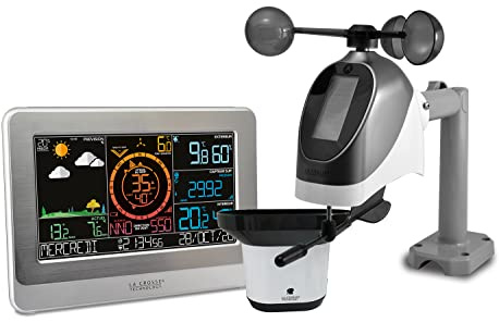 La Crosse Technology - WS6869 Professionelle Wetterstation mit WiFi-Verbindung – weiß/silber