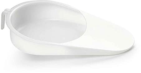 Acan Orinal Sanitario de plastico Color Blanco, para Usar en el hogar, baño, Medico, Trabajo, hospita o Cuidado de Personas dependientes. 9,5 x 27 x 46 cm