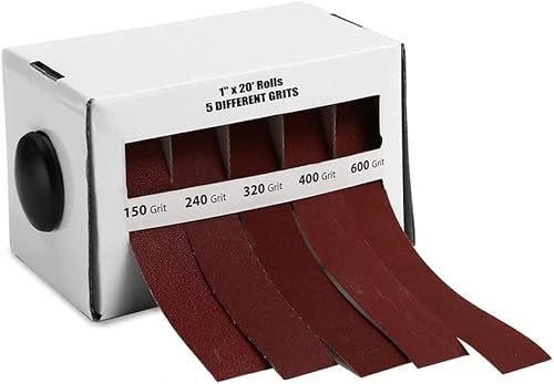 EdirFtra Rollo de Tela de esmeril extraíble, 150, 240, 320, 400, 600 Tipos de Papel de Lija abrasivo, Rollo de Tela de esmeril Desmontable a Mano, para la molienda y el Pulido de la carpintería.