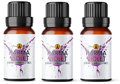 Aroma Energy Parma Violet Fragrance Oil for Diffusers, 3x10ml | For candle making, perfume oil, wax melts, soap, sweet shop bath bombs, potpourri & slime, concentrated scent, Vegan, UK made