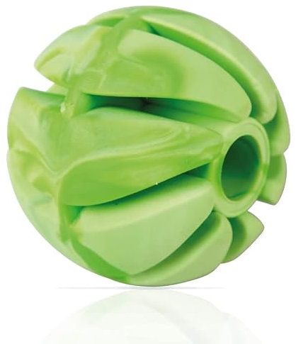 Bestlivings Pelota de juego para perros (verde), diámetro de 7 cm, 1 unidad de pelota de juego (100% TPE), para cuidado dental, juguete para perros, bola espiral para perros, juguetes para mascotas
