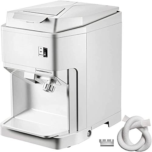 HYQNG 320R/M Electric Shaved Ice Crusher, 120KG/H Electric Ice Crusher Machine, Full Open Design, Ice Shaver Snow Cone Maker for Cocktails, Ice Cream, Smoothies, Cold Juice