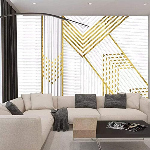 Wandbilder Fototapete - Geometrische Linien Streifen - Selbstklebende Tapete - 3D Schlafzimmer Wandaufkleber - 3D Wand Poster Bild Geschenk Dekoration - Für Wohnzimmer Büro Schlafzim 400(B)x280(H)cm