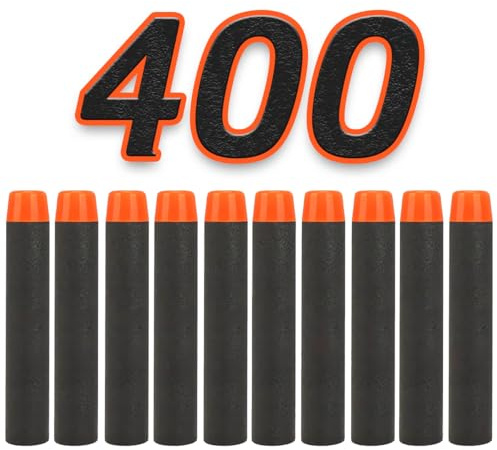 König Design Nerf Pfeile - 400 Stück Nerf Darts Nerf Munition Pfeile Dart Bullets Refill Darts Foam Pfeile für N-Strike Elite Blasters Series Hasbro Fortnite