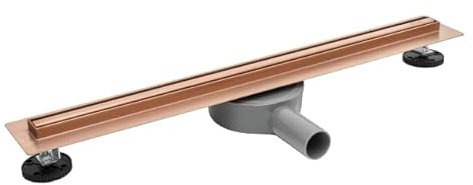 KOLMAN Duschrinne Bodenablauf Komplettset SLIM LOW PROLINE 60 cm Kupfer Duschablauf Abflussrinne