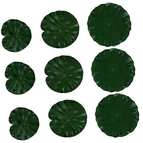 Beaupretty 9stücke Künstliche Lotusblätter Schwimmende Foliage Für Teichdekoration Aquarium Garten Material Langlebig