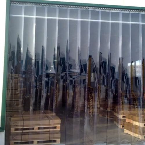 POCHY Lamellenvorhang PVC Türvorhang Glattes Vinyl Streifen Türvorhänge für Supermarkt, Lager, Fabrik, Haustiertüren (Color : Clear, Size : 180x220cm/70.87x86.61in)