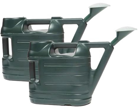 ZOPPER Watering Can 6.5L 2 Pack with Detachable Rose Head – Plastic Garden Watering Can for Indoor & Outdoor Plants, Flowers & Houseplants – Lightweight Durable Plant Waterer – Green