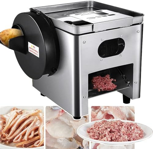 ZYJIX Meat Slicer, 3.5mm Electric Deli Food Slicer Cutter Machine For Home Use 850w,For Cheese, Veg, Ham