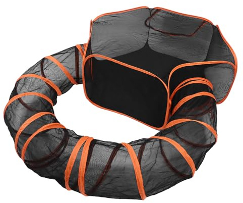 Katzengehege Outdoor, Tragbares Katzenzelt Katzenspielgehege Freilaufgehege Katzen Kleintiere Laufstall mit Tunnel, für Katzen Kaninchen Welpen Innen und Außenbereich