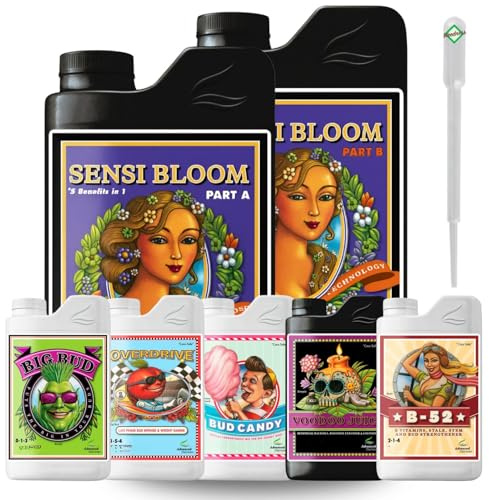Weedness Advanced Nutrients Einsteiger Set Bloom Dünger - Grow Anbau Indoor Outdoor Garten Pflanzen Blumen Mineralisch Flüssig