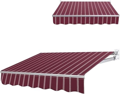 Terrassentür-Fenstermarkise, Schutz for Hof, Deck, Balkon, Terrassenmarkise, Ersatzstoff, Sonnenschutz, Markisenabdeckung, wasserdicht, Terrassenüberdachung, Terrassenmarkisen, Polyester(6x4m (20x13ft