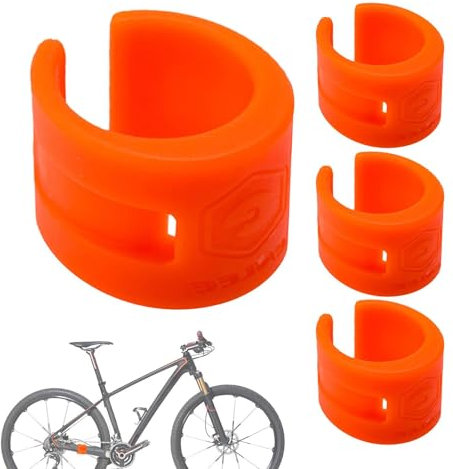 Kettenstrebenschutz – 4 Stück Gummi-Fahrrad- und Rahmenschutz | Anti-Kollisions-Kettenschutz, Mountainbikes, Rennräder, hinten vorne. Gabelschutz, Kratzfest, Zweiradzubehör, Kettenstrebenrahmen